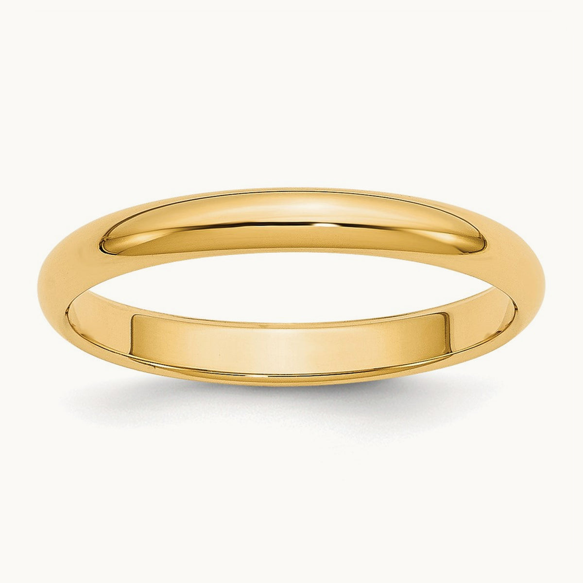 Half-Round Wedding Band — 14K Yellow Gold, 3mm