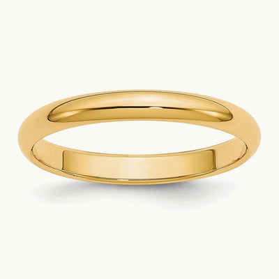 Half-Round Wedding Band — 14K Yellow Gold, 3mm