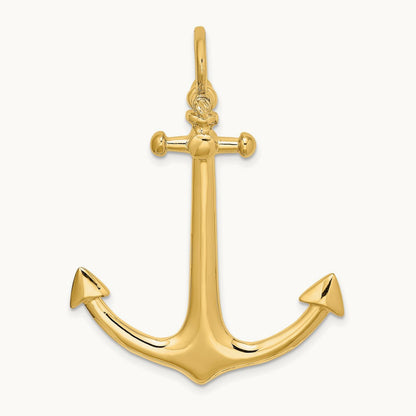 3-D Large Anchor Charm, 14K