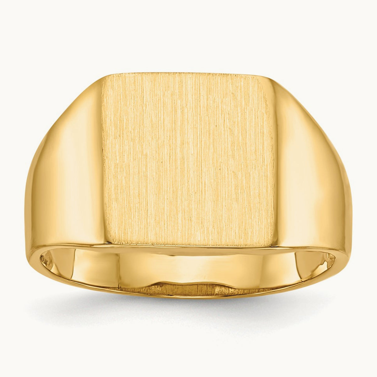 11.0x11. Open Back Signet Ring, 5mm, 14K