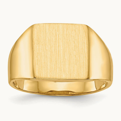 11.0x11. Open Back Signet Ring, 5mm, 14K