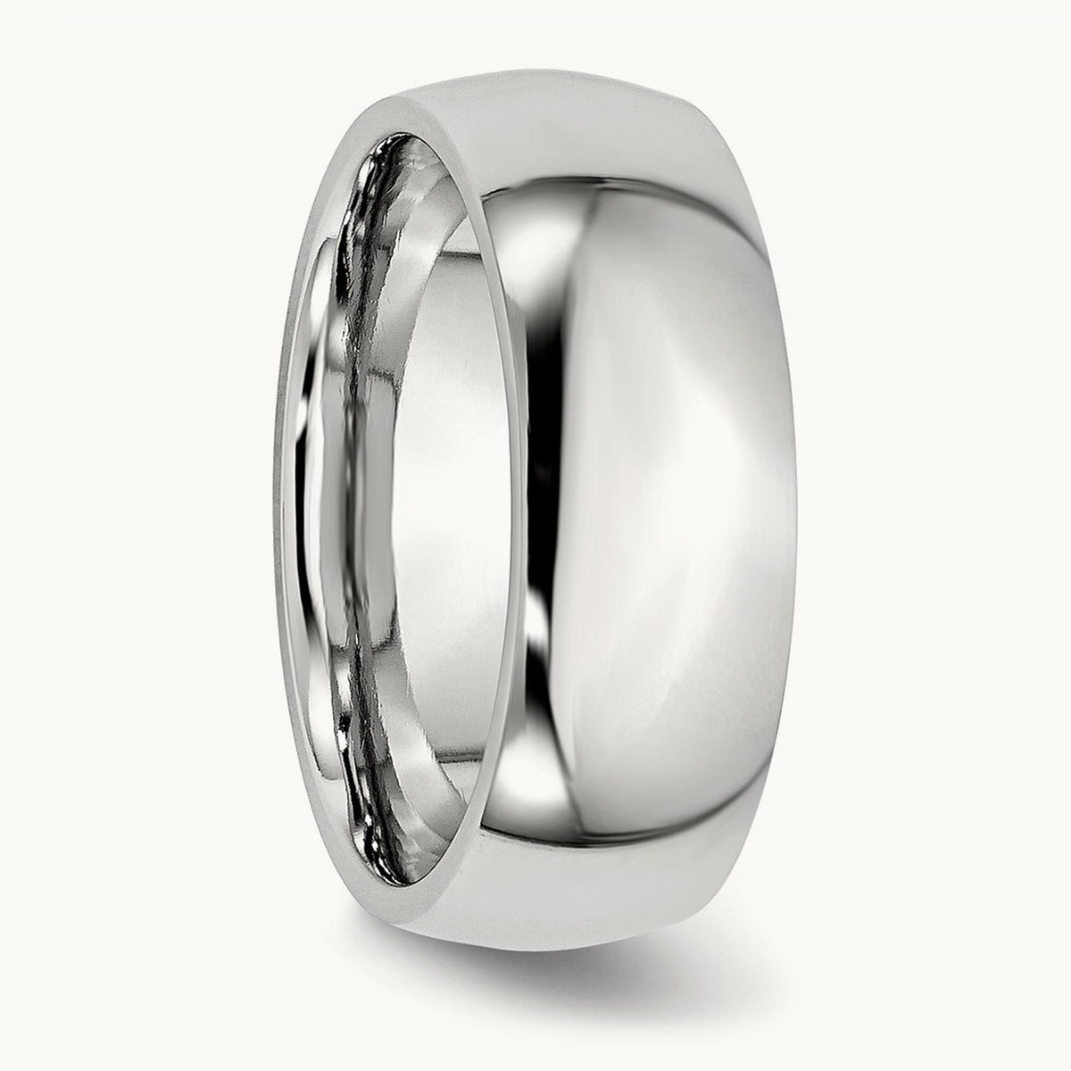 Cobalt Polished Half Round Band — 8mm