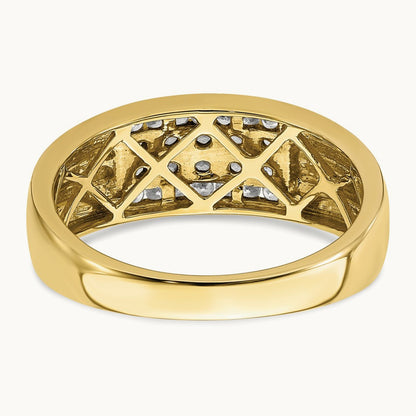 Men's Ring, 0.50 ct tw Lab-Grown Diamond — 10K Yellow Gold