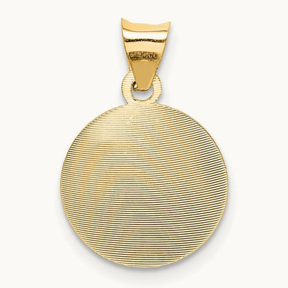 w/Rose and White Rhodium D/C Baptism Pendant, 14K