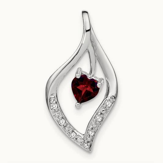 Garnet and Diamond Pendant — photo set