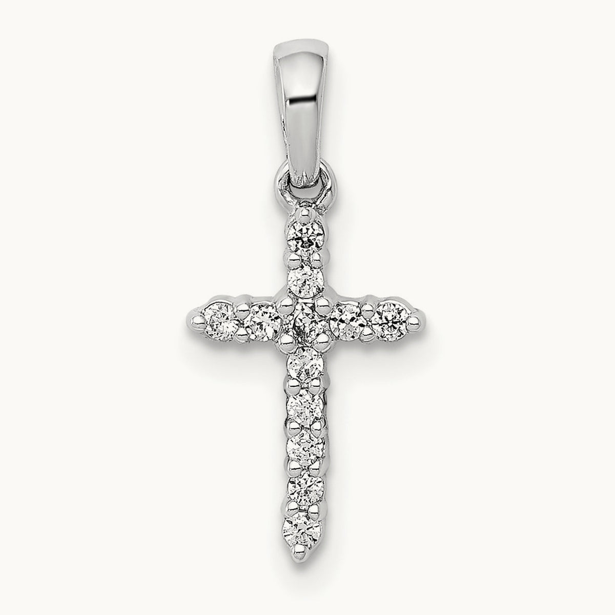 Cross Pendant, 0.10 ct tw Lab-Grown Diamond