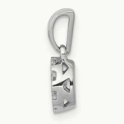 1/3ct. Diamond Circle Cluster Pendant, 14K White Gold