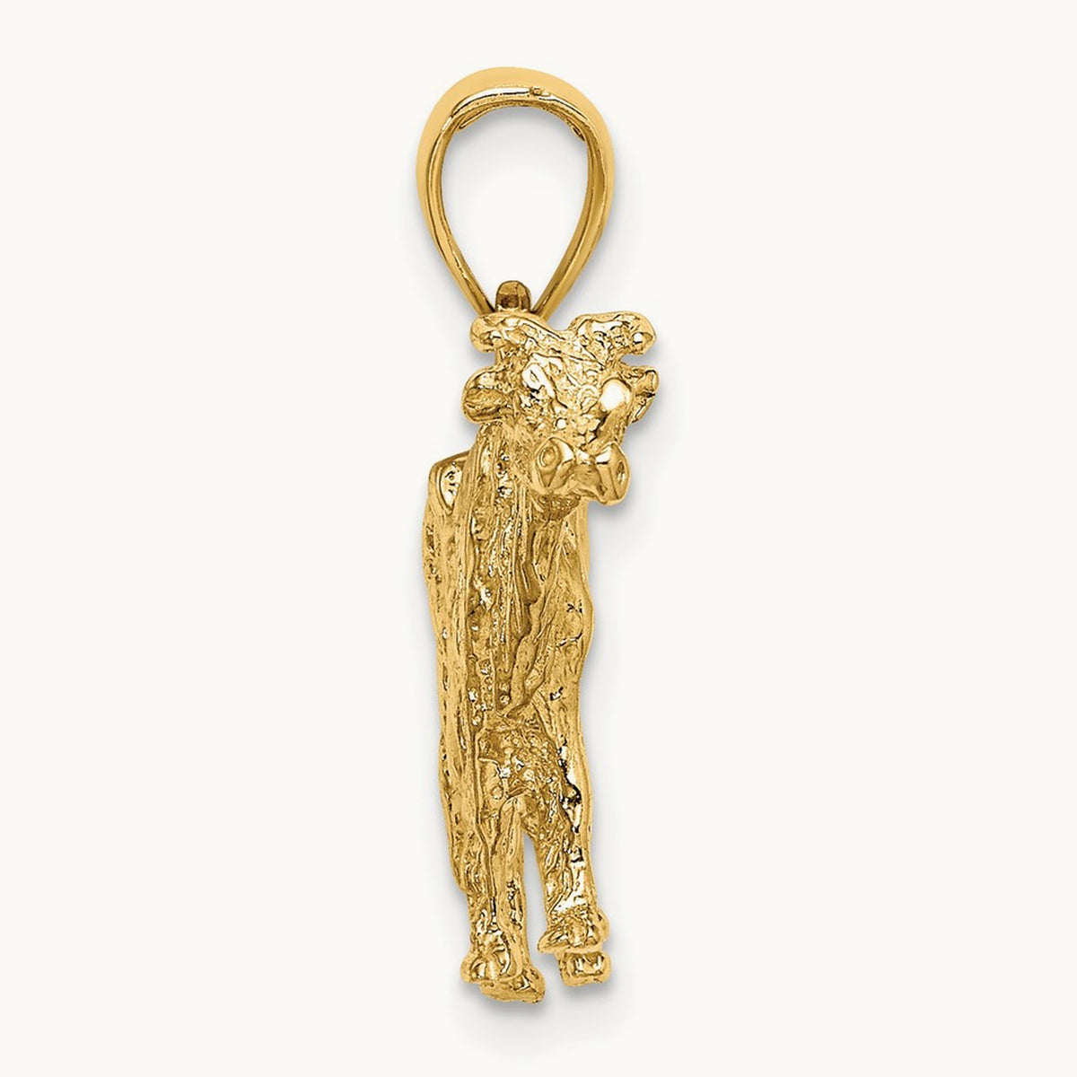 3-D Cow Charm, 14K