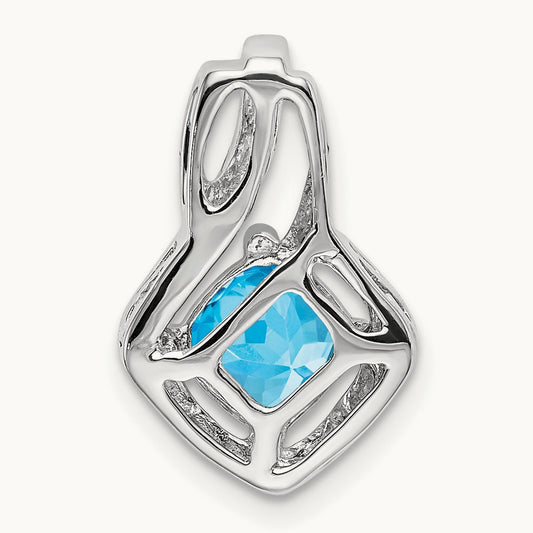 Blue Topaz and Diamond Pendant — photo set