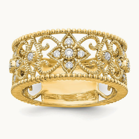 Fashion Band, 0.25 ct tw Lab-Grown Diamond — 14K Yellow Gold