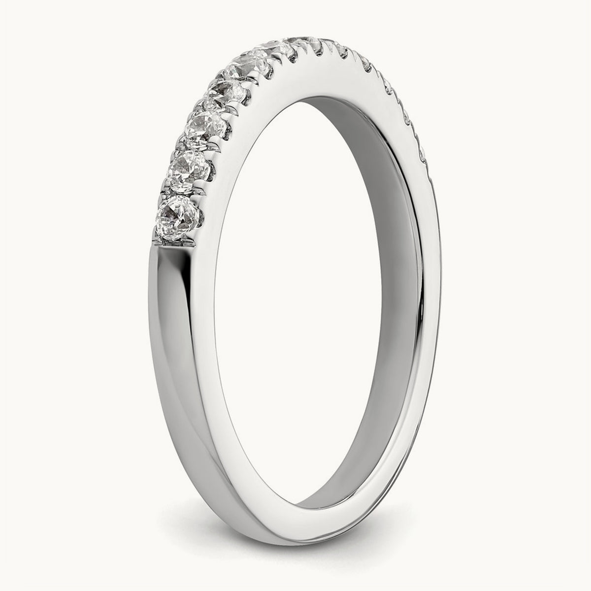 Diamond Wedding Band, 14K White Gold