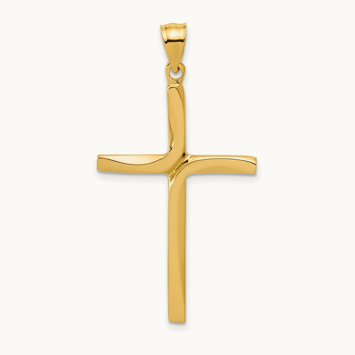 Polished Cross Pendant, 14K