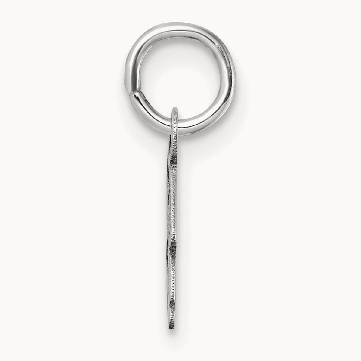 Uppercase Initial Charm — 14K White Gold, B