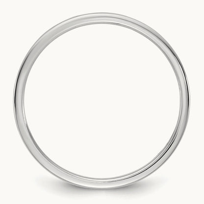 Lightweight Flat Band, 1.5mm, 10K White Gold