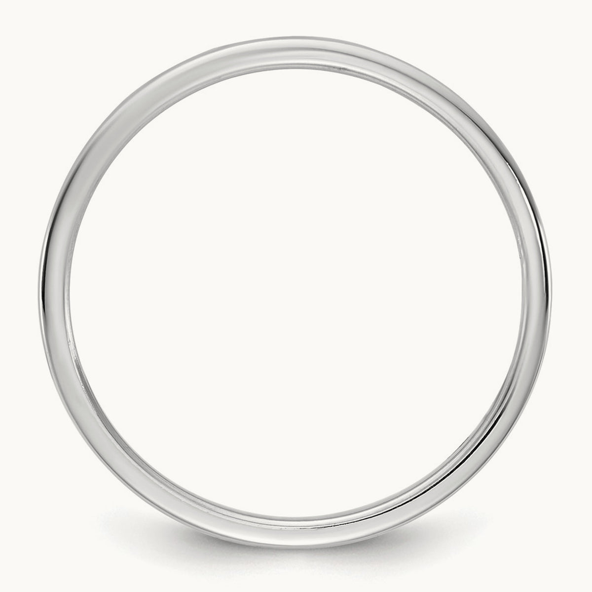 Lightweight Flat Band, 1.5mm, 10K White Gold