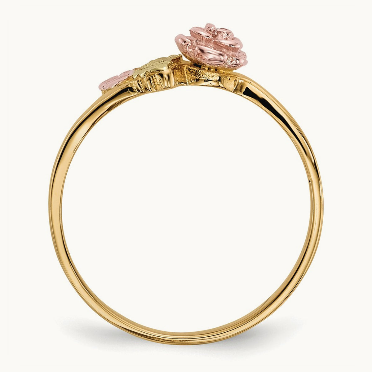 Black Hills Gold Rose Ring, 0.05 ct tw
