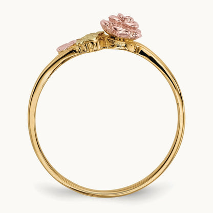 Black Hills Gold Rose Ring, 0.05 ct tw