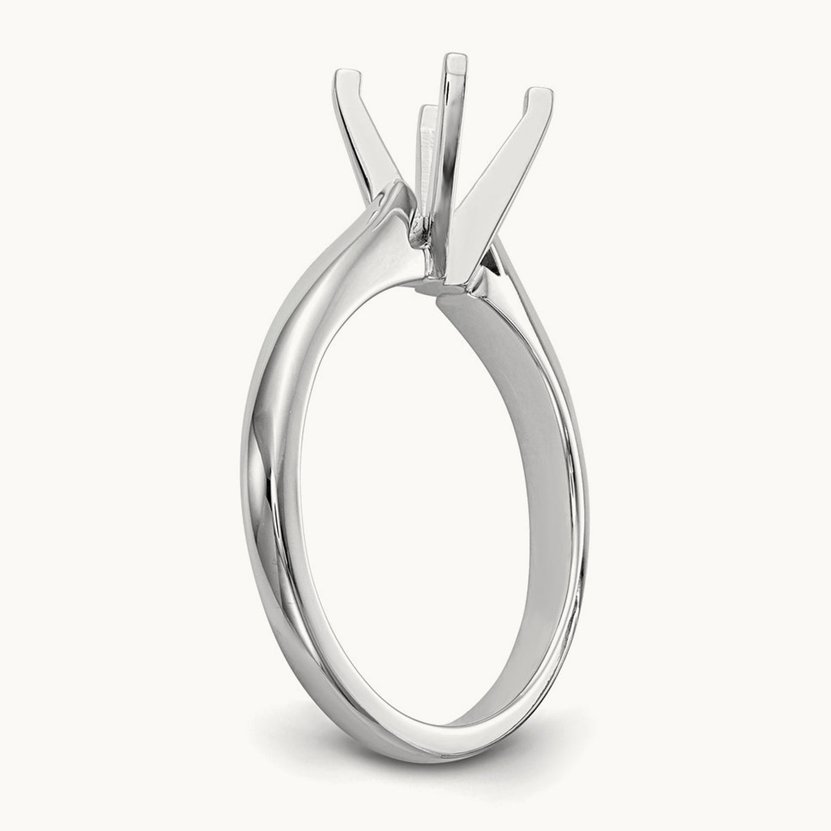 1/4ct. Medium Weight Airline 4-Prong Mounting, 14K White Gold