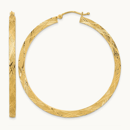 Polished and Textured Hoop Earrings — photo set