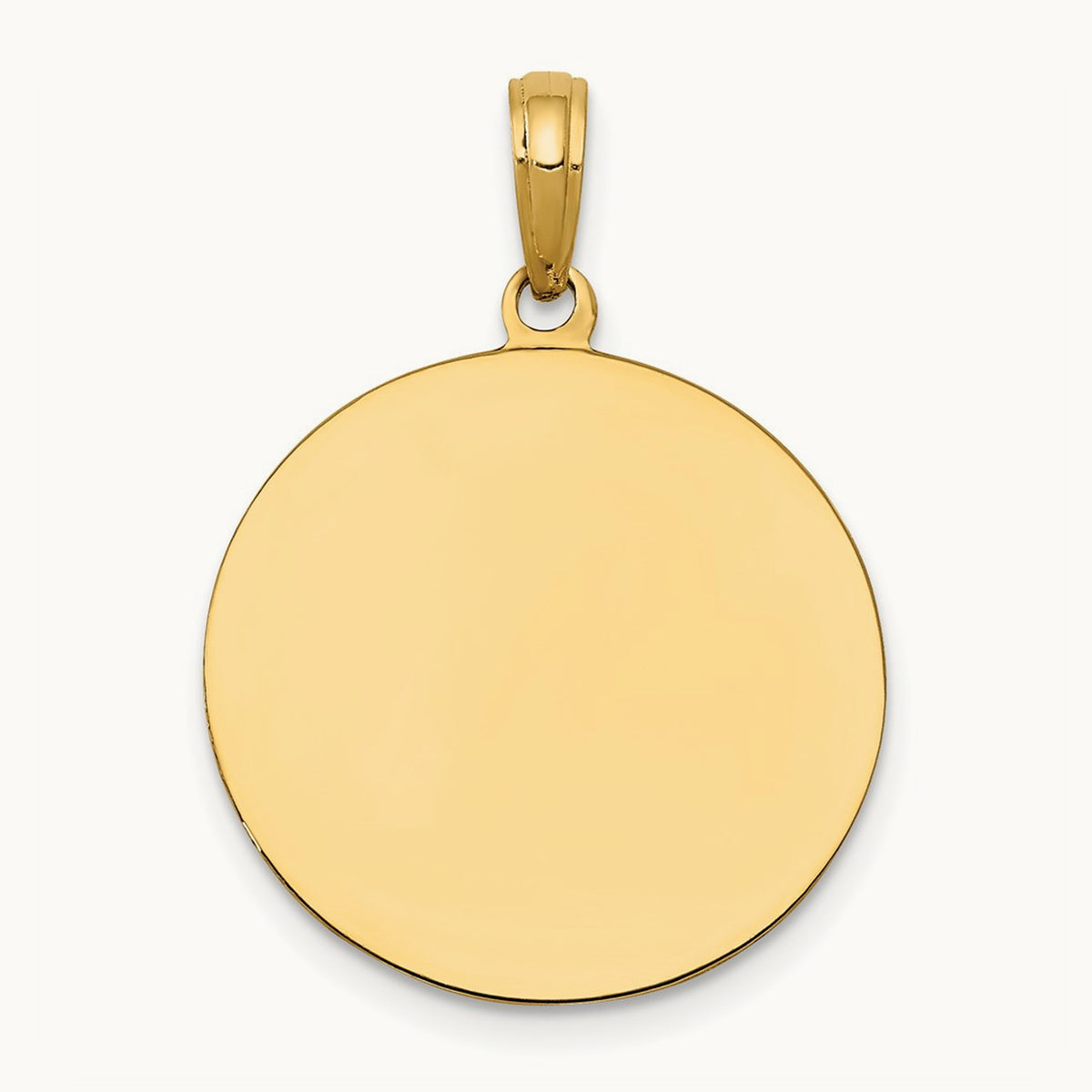 Saint Joseph Medal Pendant Polished and Satin-Solid, 14K