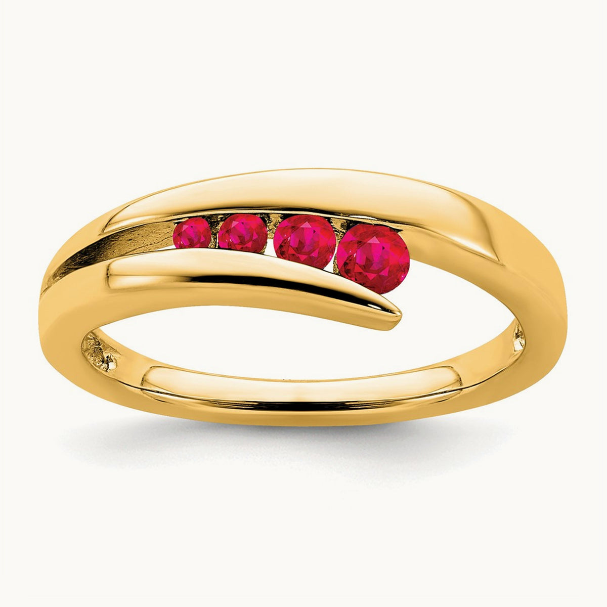 Ruby 4-stone Ring, 14K