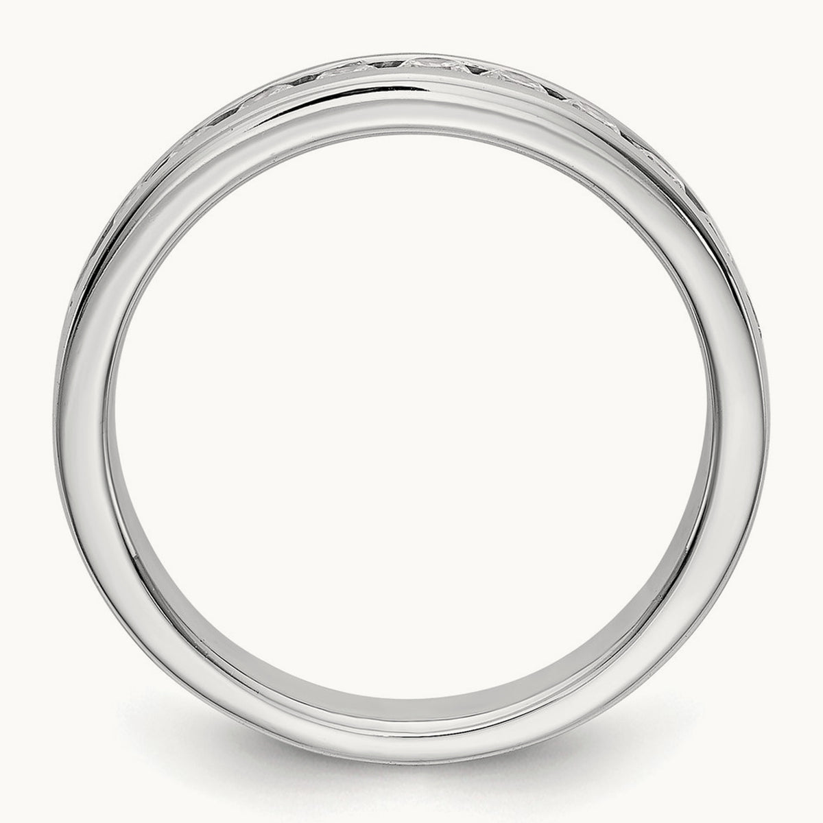 11- Stone Closed Channel Band Mounting, 2.3mm, 14K White Gold