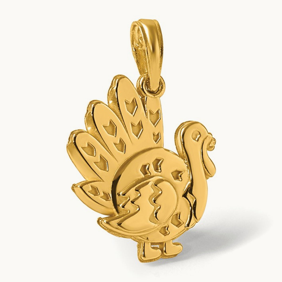Polished Turkey Pendant, 14K