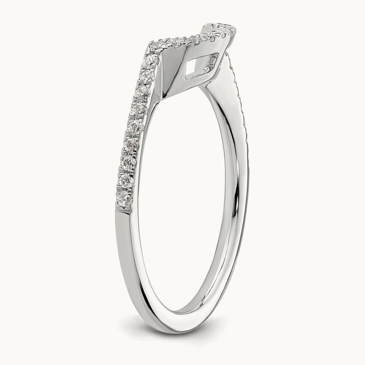 Diamond Wedding Band, 14K White Gold