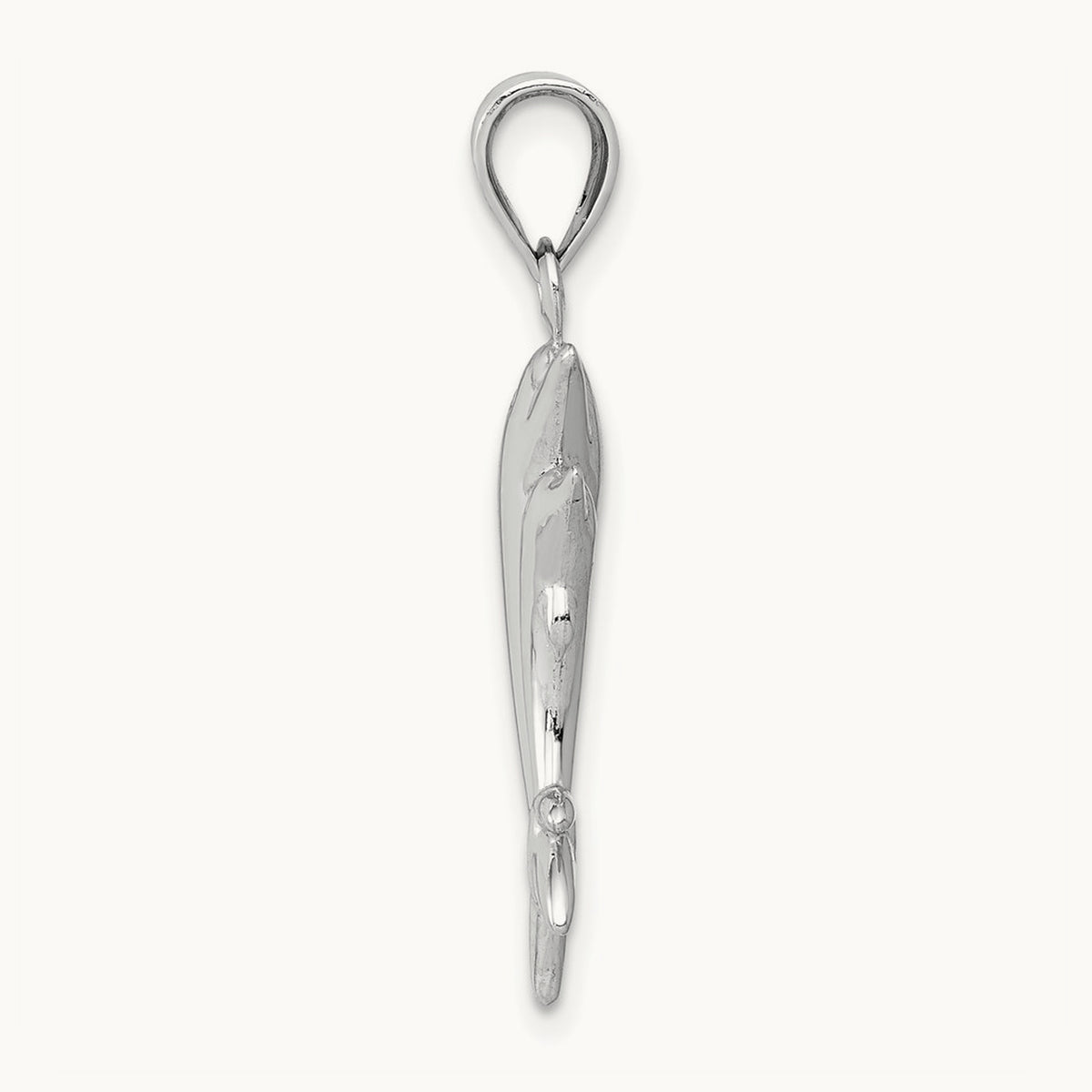 Dolphin Pair Pendant — 14K White Gold
