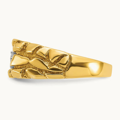 IBGoodman Men's Diamond Nugget Complete Ring, 14K