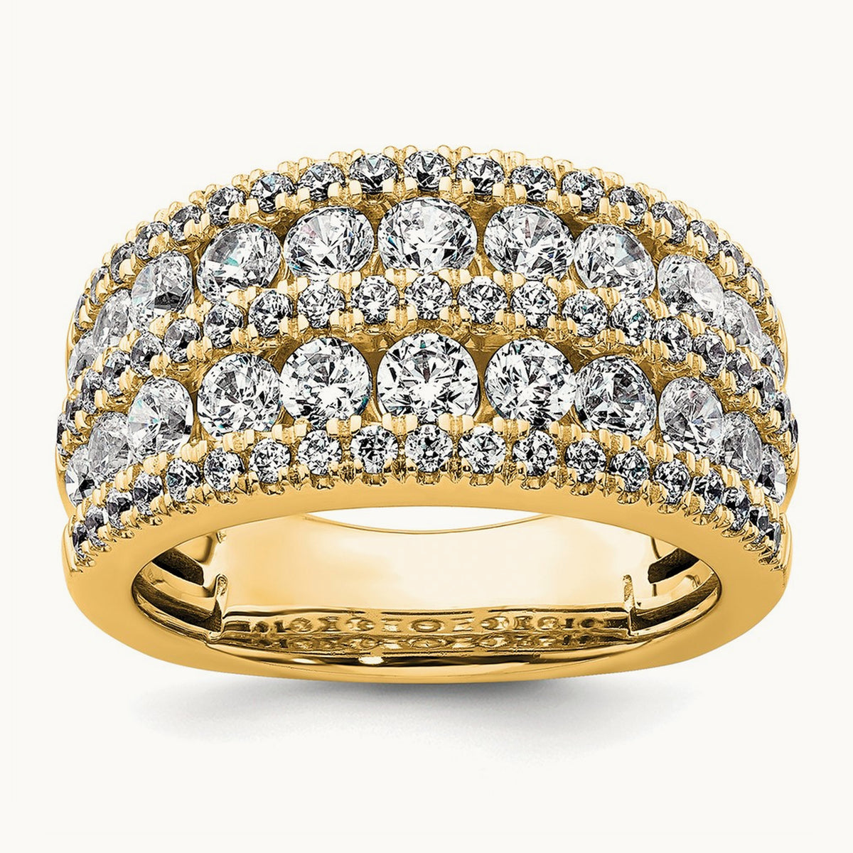 Fashion Band, 2.25 ct tw Lab-Grown Diamond — 14K Yellow Gold