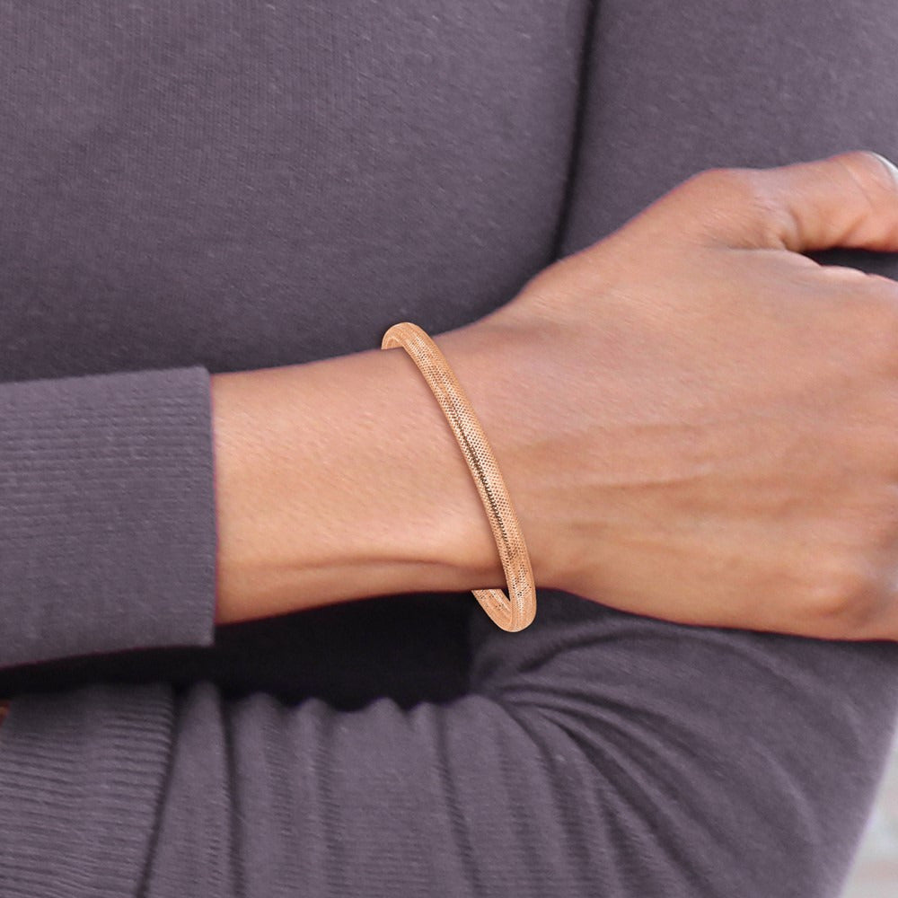 With Plating Polished Stretch Bracelet — 14K Yellow Gold