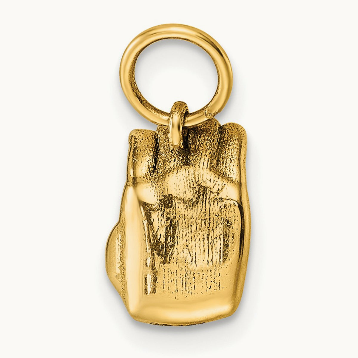 American Sign Language Alphabet Fingerspelling Sign C Pendant, 14K