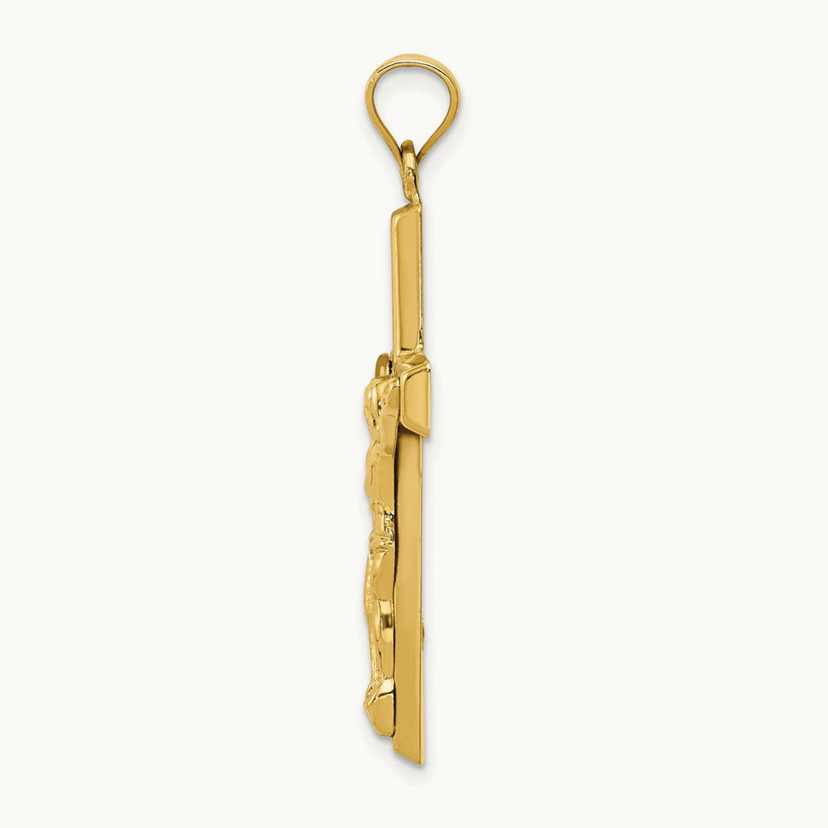 Polished Crucifix Pendant, 14K