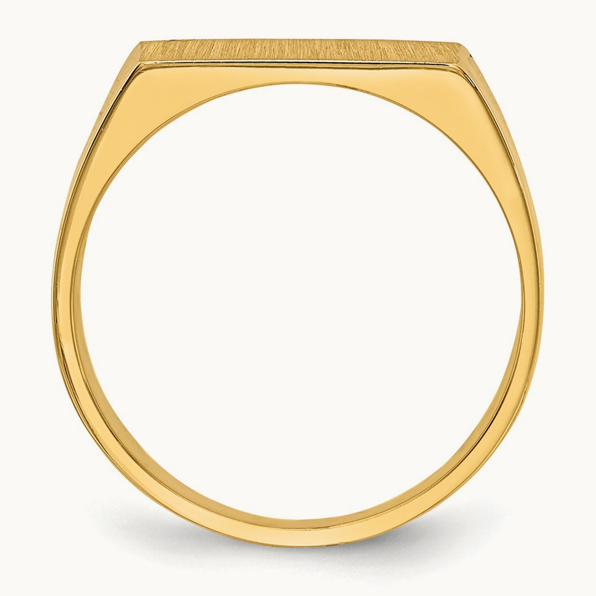 13.0x7. Closed Back Signet Ring, 0mm, 14K