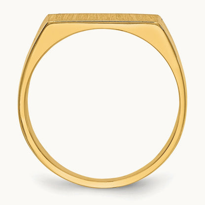13.0x7. Closed Back Signet Ring, 0mm, 14K