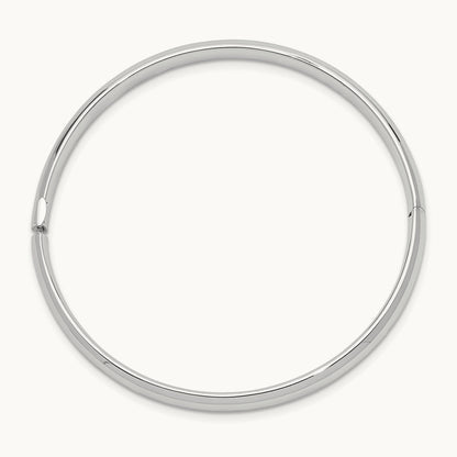 3/16 White Gold Hinged Baby Bangle, 14K