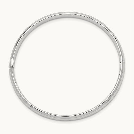 3/16 White Gold Hinged Baby Bangle, 14K