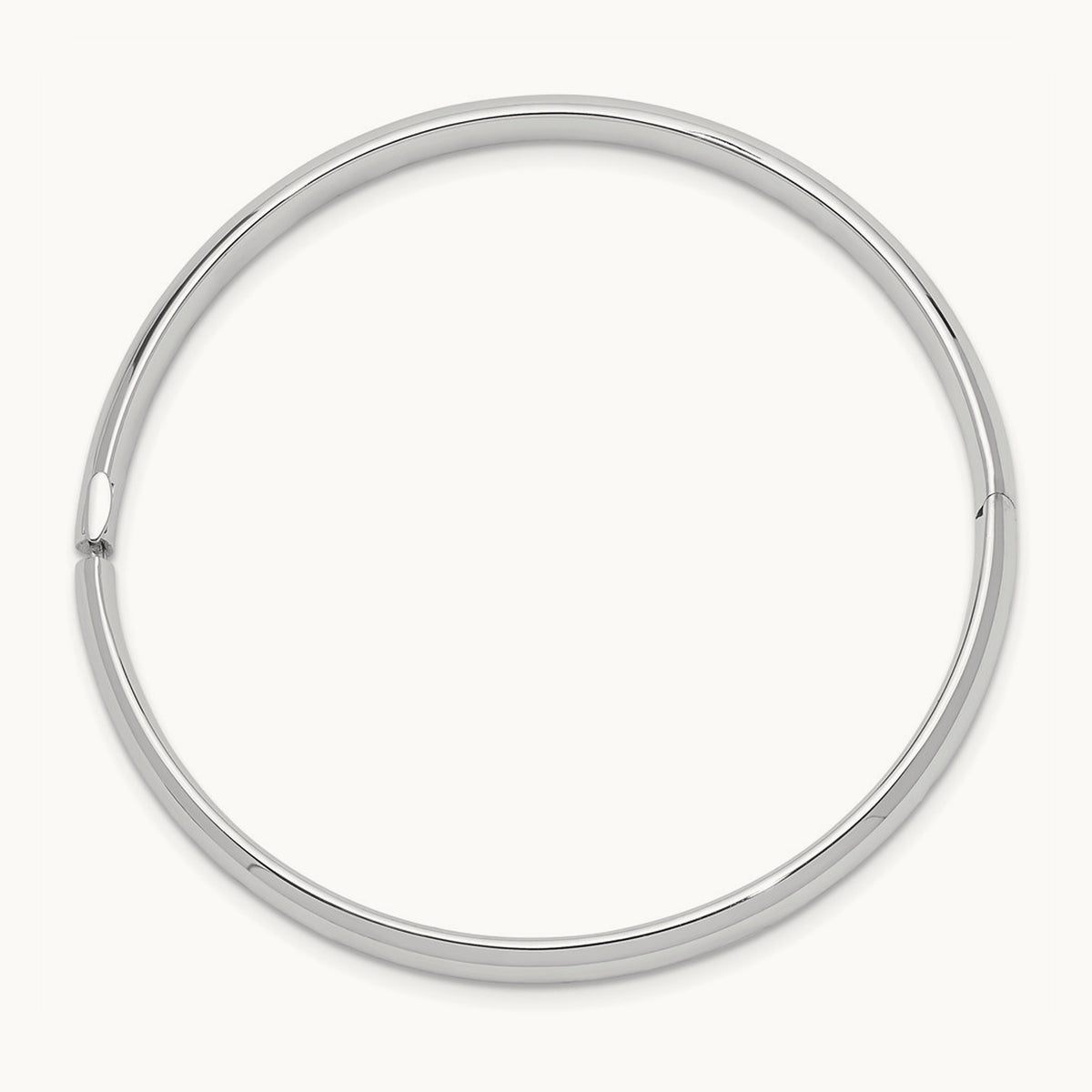 3/16 White Gold Hinged Baby Bangle, 14K