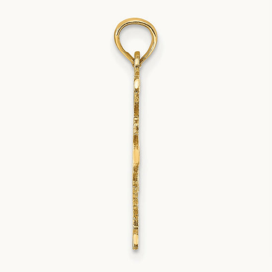 Solid Texas State Pendant, 14K