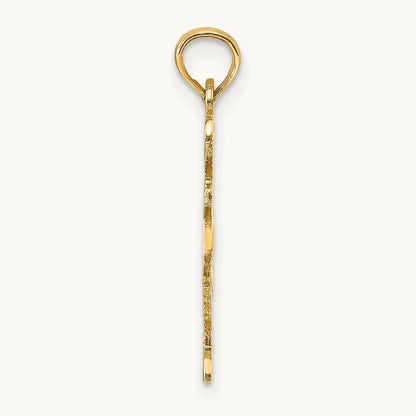 Solid Texas State Pendant, 14K