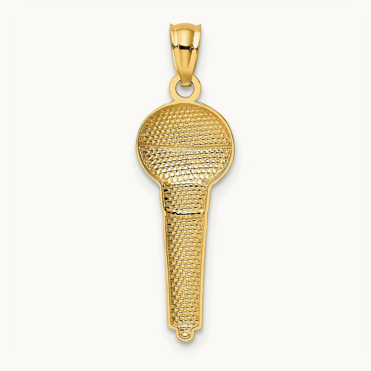Microphone Pendant, 14K with Rhodium