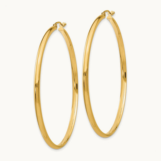 Polished Hoop Earring, 14K