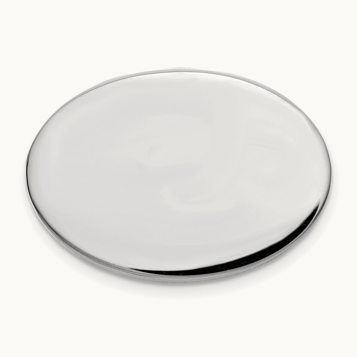 Men's Oval High Polished Tie Tac — 14K White Gold