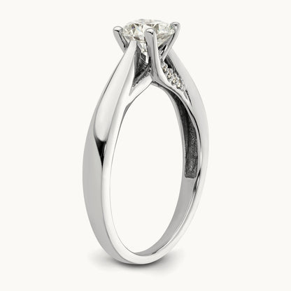 Round Solitaire Semi-Mount Engagement Ring, 0.05 ct tw