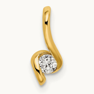 Fashion Pendant, 0.10 ct tw Lab-Grown Diamond — 14K Yellow Gold