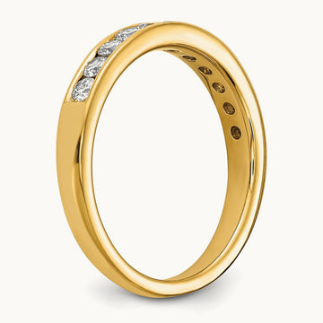 Channel Set Band, 0.10-1.00 ct tw Lab-Grown Diamond — 1/5 ct, 14K Yellow Gold