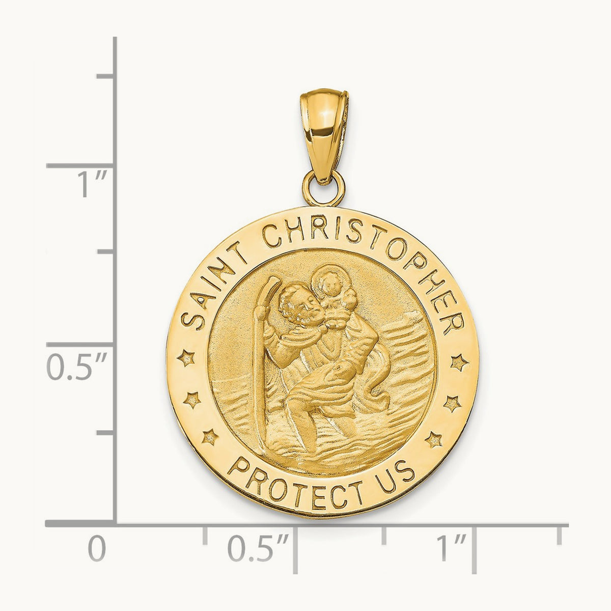 Saint Christopher Medal Pendant — 30mm
