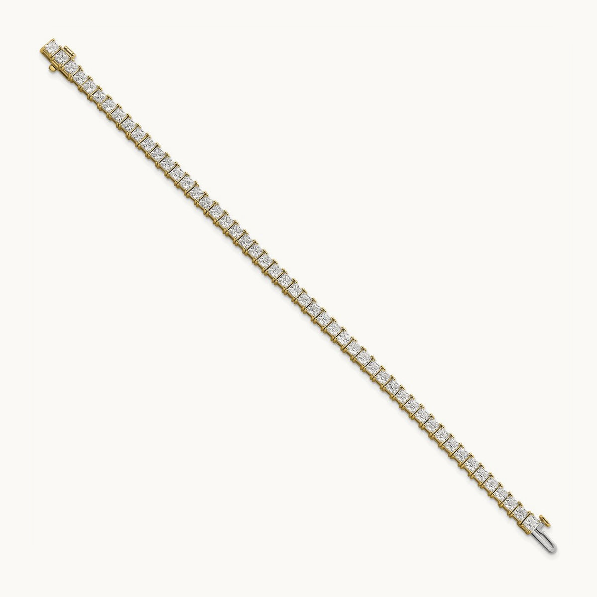 Princess Tennis Bracelet, 10.00 ct tw Lab-Grown Diamond — 14K Yellow Gold