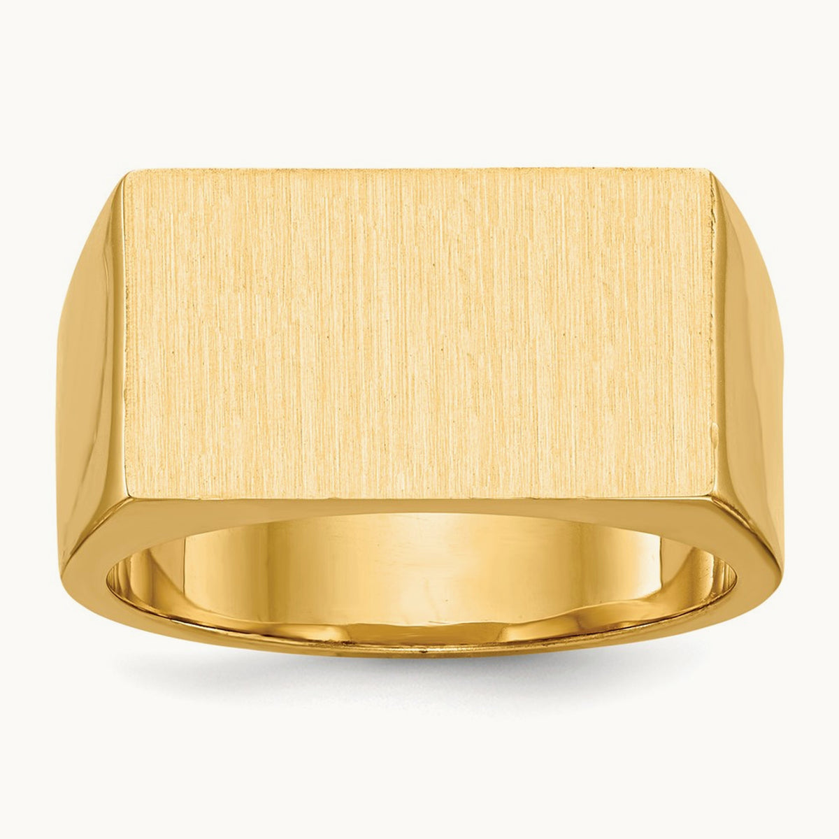 18.0x10. Closed Back Mens Signet Ring, 5mm, 14K